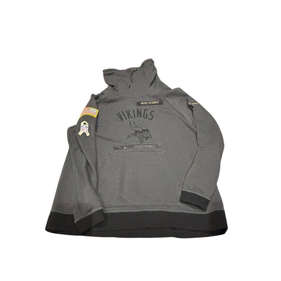 NFL Team Apparel Salute To Service Turtle Cowl Neck Medium Pullover Vikings Nike - Picture 1 of 9
